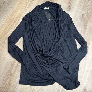 NWT Free to Live Black Cowlneck Long Sleeve Top size XL
